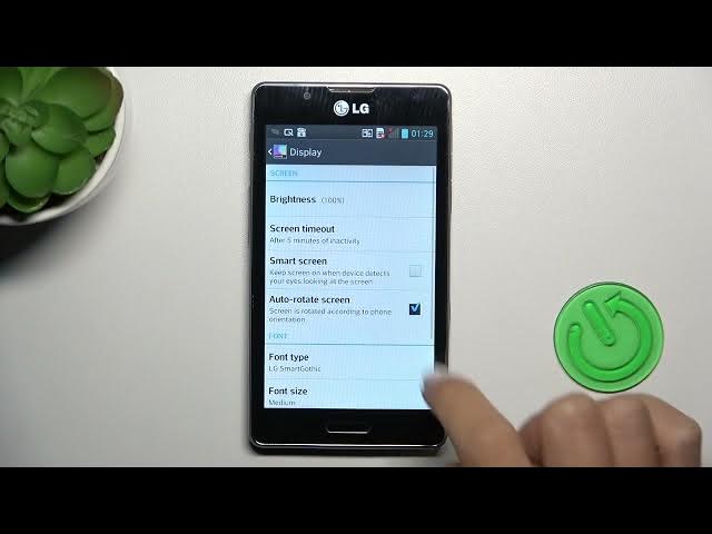 Video thumbnail for How to Turn On / Off Auto Rotate Screen in LG L7