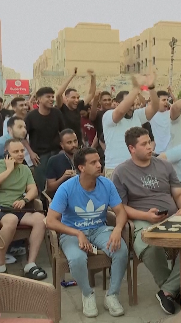 Video thumbnail for Cairo erupts in celebration after Egypt’s first ever win in a World Cup