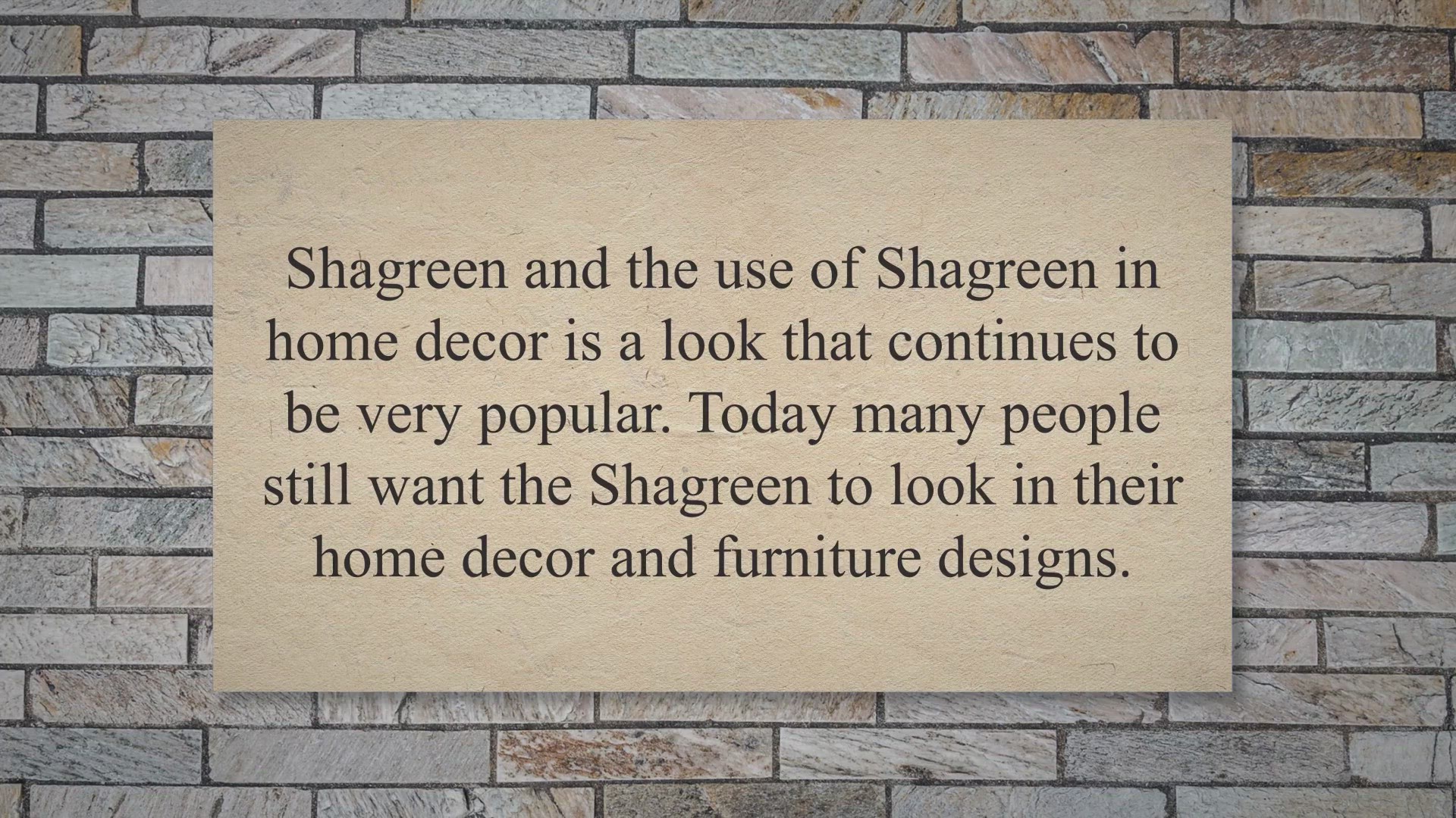 'Video thumbnail for What Is Shagreen? History And Uses'