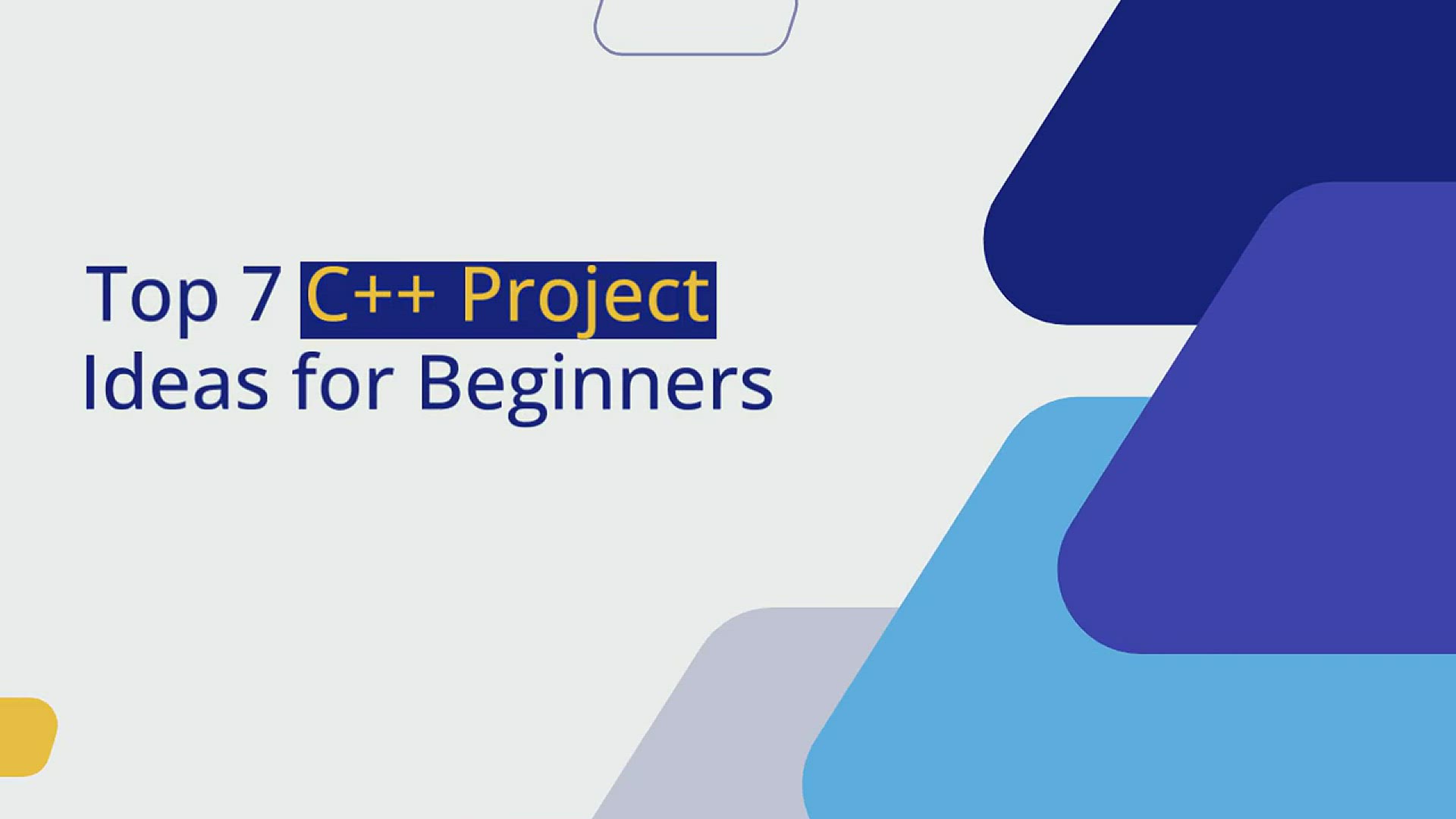 'Video thumbnail for Top 7 C++ Project Ideas For Beginners'