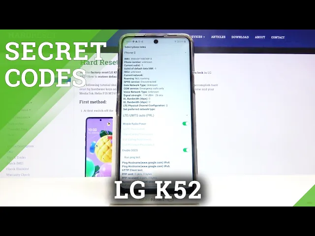 Video thumbnail for Secret Codes for LG K52 – Testing Mode / Hidden Modes
