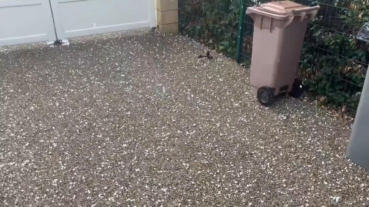Video thumbnail for France: Severe Hailstorm Pounds Southwest France, Blanketing Backyard in Hailstones.
