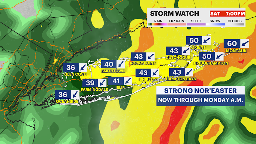 Video thumbnail for STORM WATCH: Major nor'easter brings strong wind, flooding, heavy rain to LI