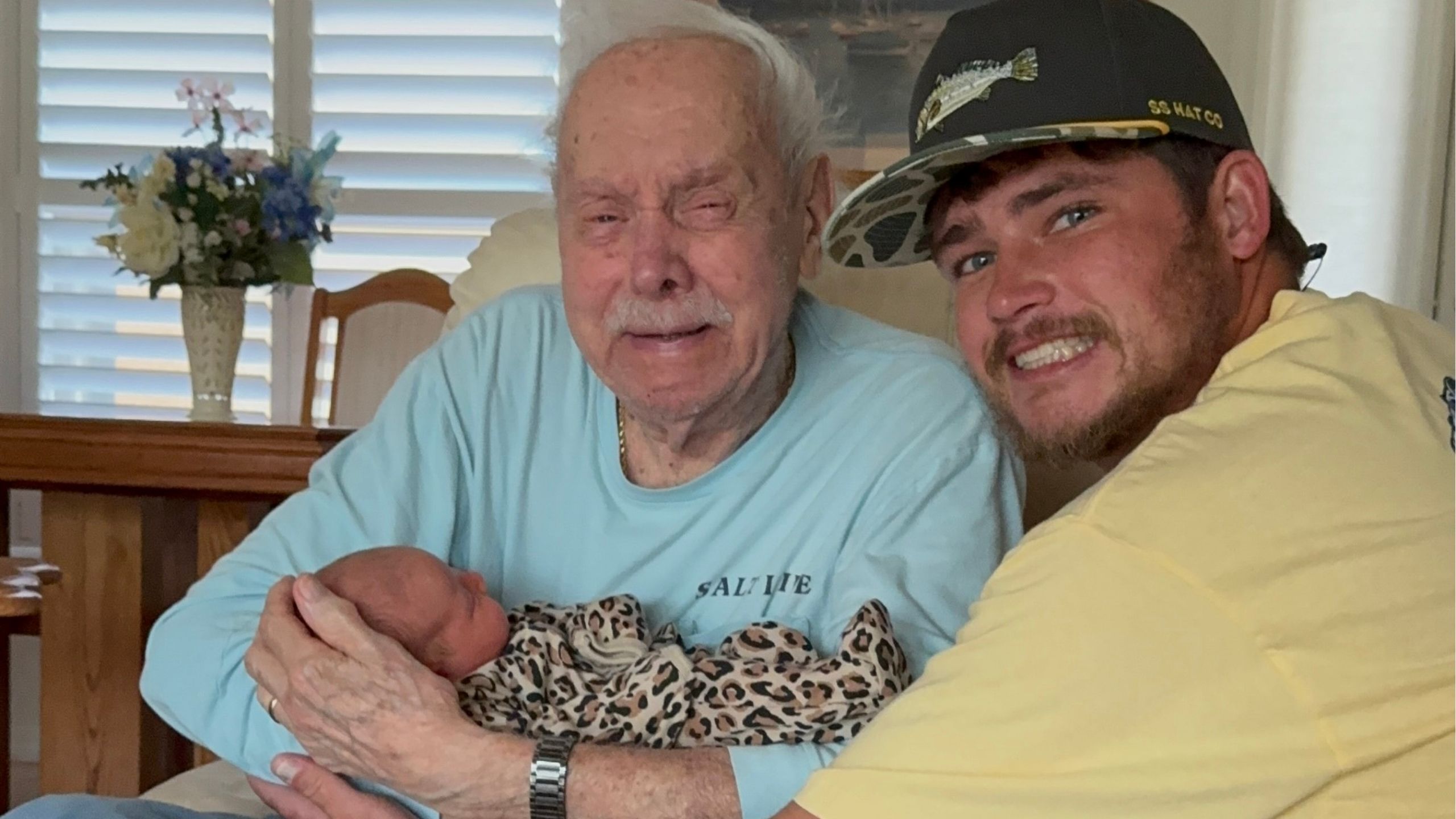 Video thumbnail for 92-Year-Old Gets Emotional Holding Great Great Granddaughter For First Time