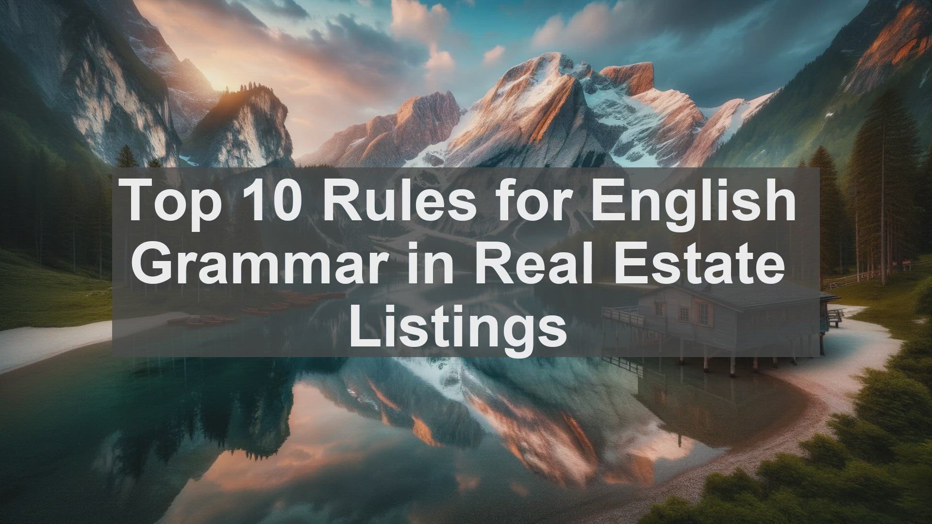 'Video thumbnail for Top 10 Rules for English Grammar in Real Estate Listings'