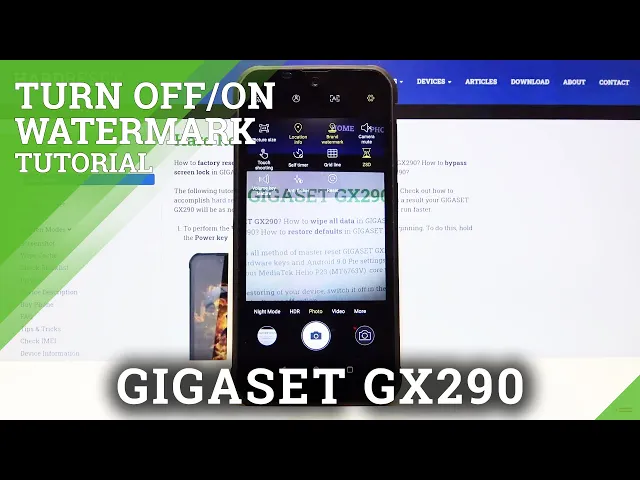 Video thumbnail for How to Show Camera Watermark in Gigaset GX290 – Switch Off/On Camera Watermark