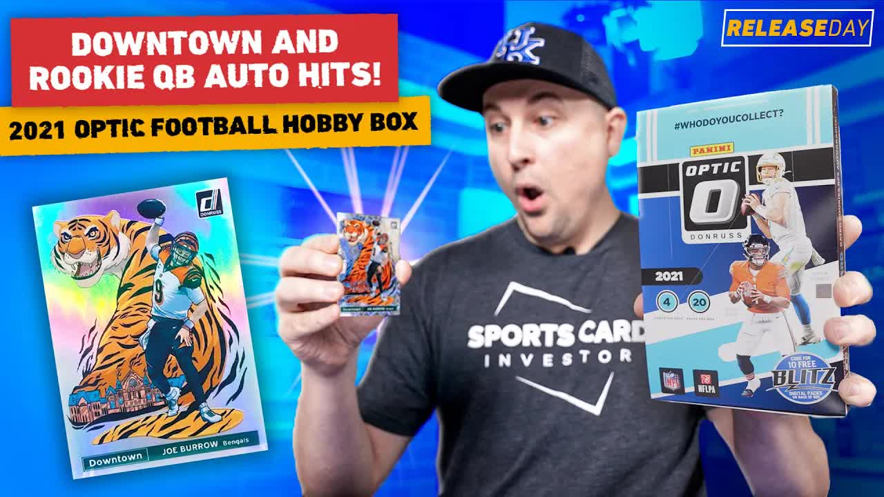 Video thumbnail for Sports Card Investor: ripping 2021 optic football! downtown hit & rookie qb auto!