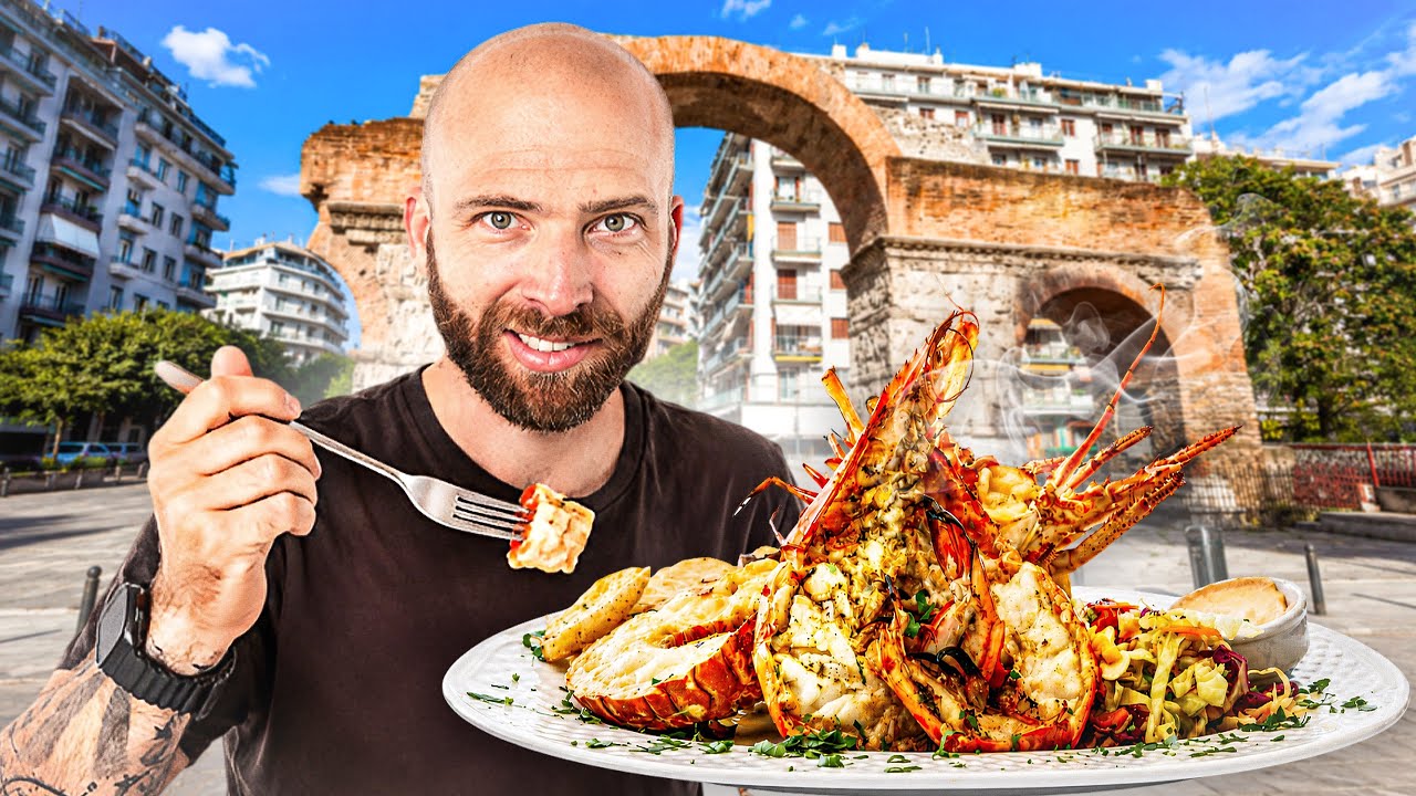 Video thumbnail for Thessaloniki Food Marathon!! Greek Food Hidden Gems!!
