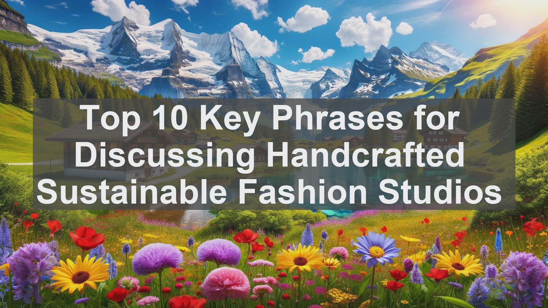 'Video thumbnail for Top 10 Key Phrases for Discussing Handcrafted Sustainable Fashion Studios'