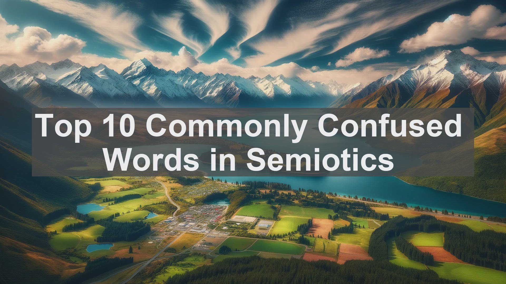 'Video thumbnail for Top 10 Commonly Confused Words in Semiotics'