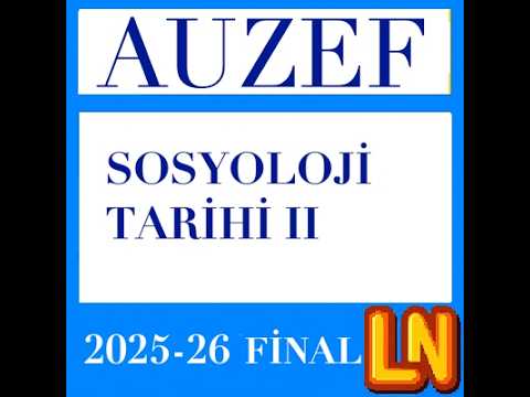 Video thumbnail for Sosyoloji Tarihi 2 2025-2026 Final Soruları
