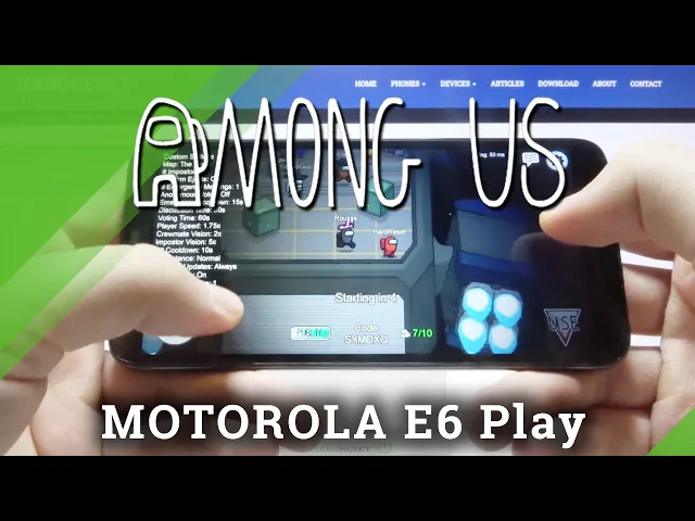 Video thumbnail for How Among Us works on MOTOROLA E6 Play – Among Us Gameplay