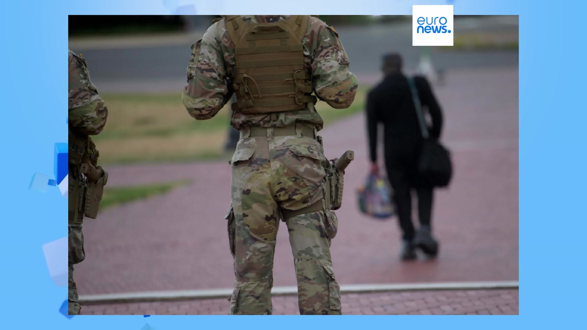 'Video thumbnail for National Guard units begin carrying weapons in Washington'