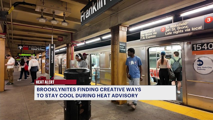 Video thumbnail for Subway riders find creative ways to beat NYC's heat during their commute