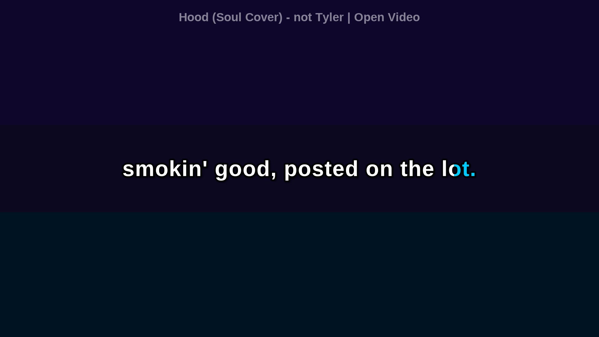 Video thumbnail for (Karaoke w/ Lyrics) Hood (Soul Cover) - not Tyler