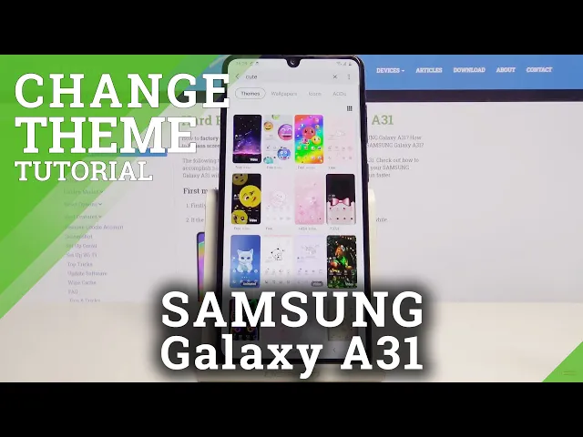 Video thumbnail for How to Change Look of Samsung Galaxy A31 – Access Theme Settings