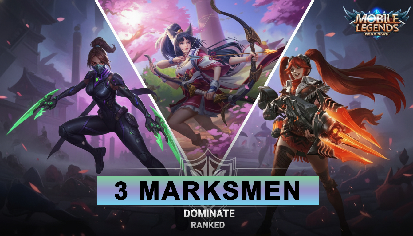 Video thumbnail for 3 Marksmen Dominates Ranked in MLBB