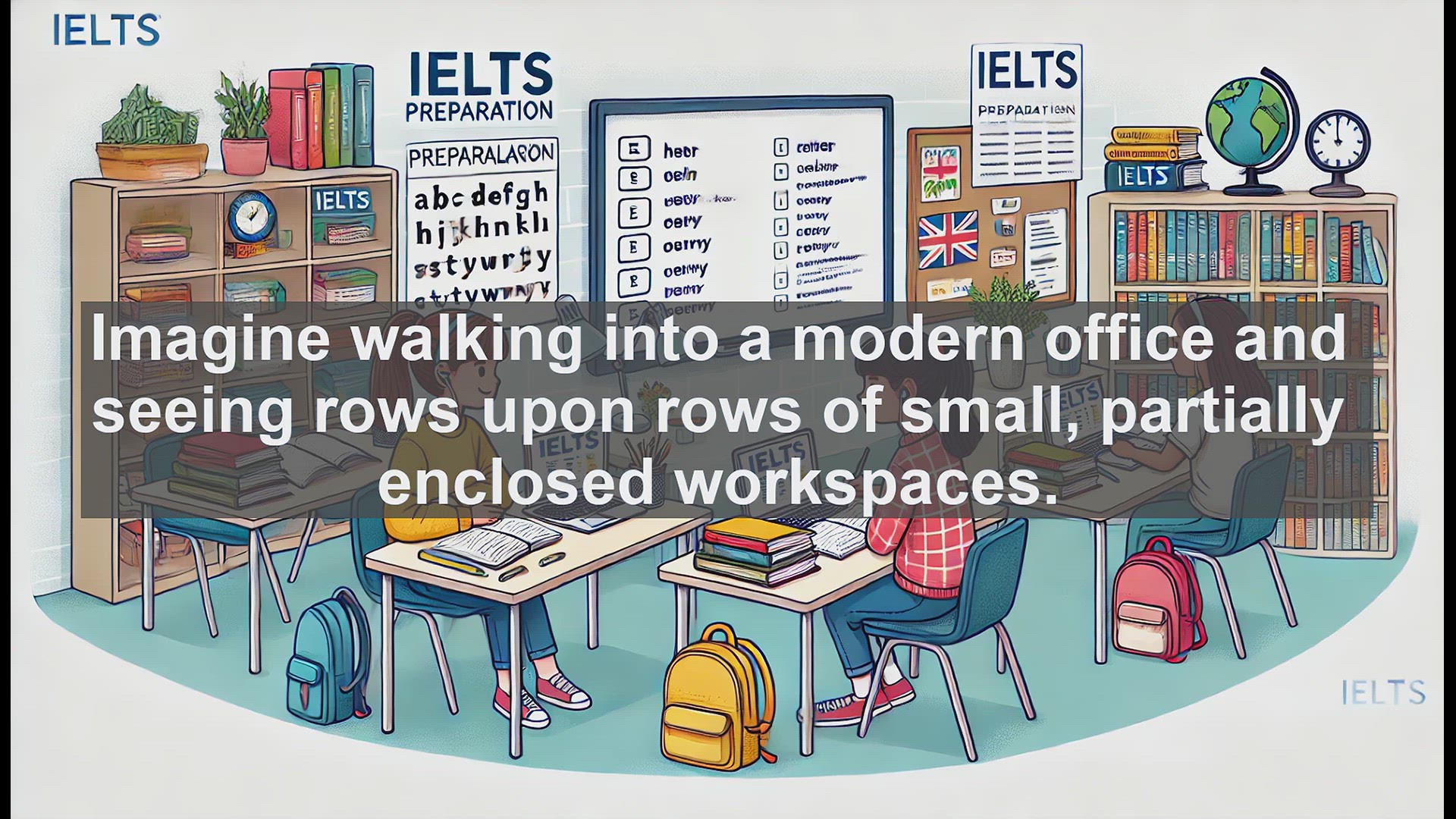 'Video thumbnail for 2000 Must Know IELTS 9.0 Vocabulary - Cubicle: A Key Office Vocabulary Word for IELTS Success'