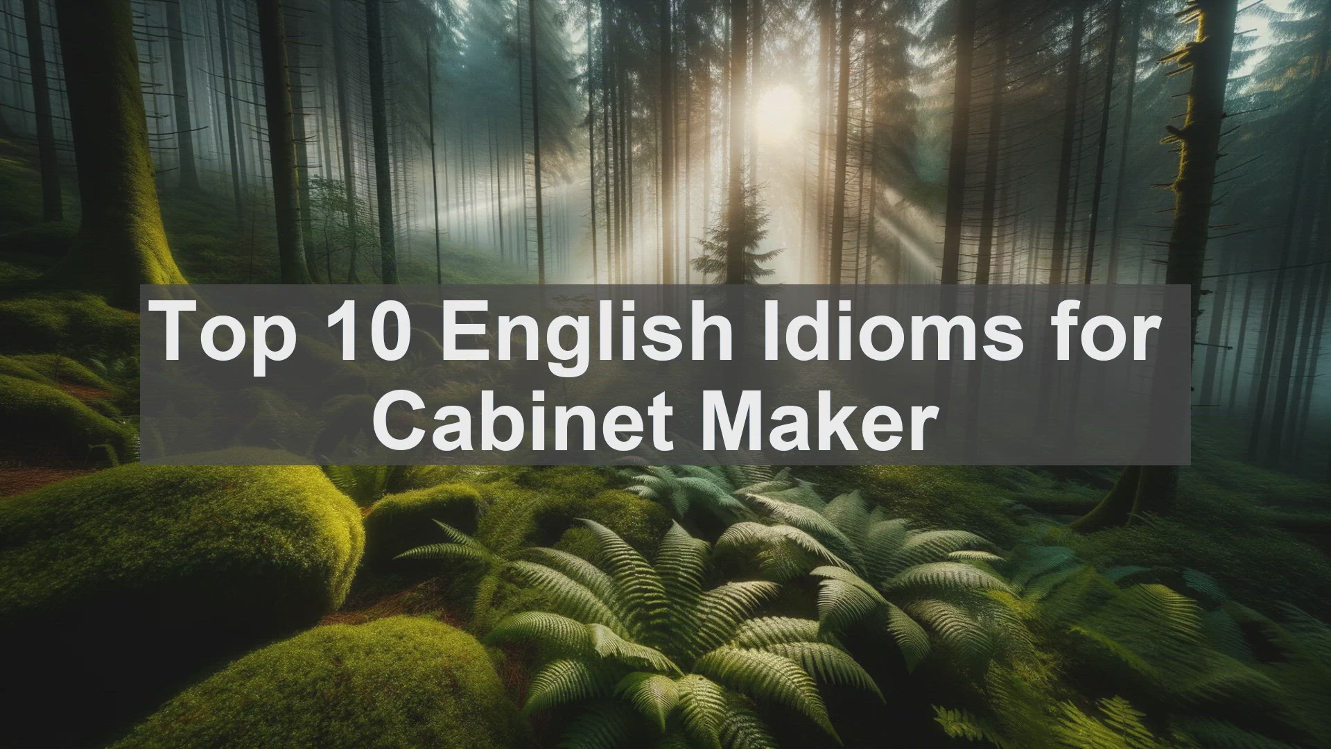 'Video thumbnail for Top 10 English Idioms for Cabinet Maker'