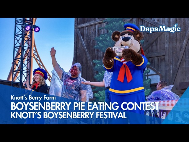 Video thumbnail for Pie Eating Contest | Knott’s Boysenberry Festival