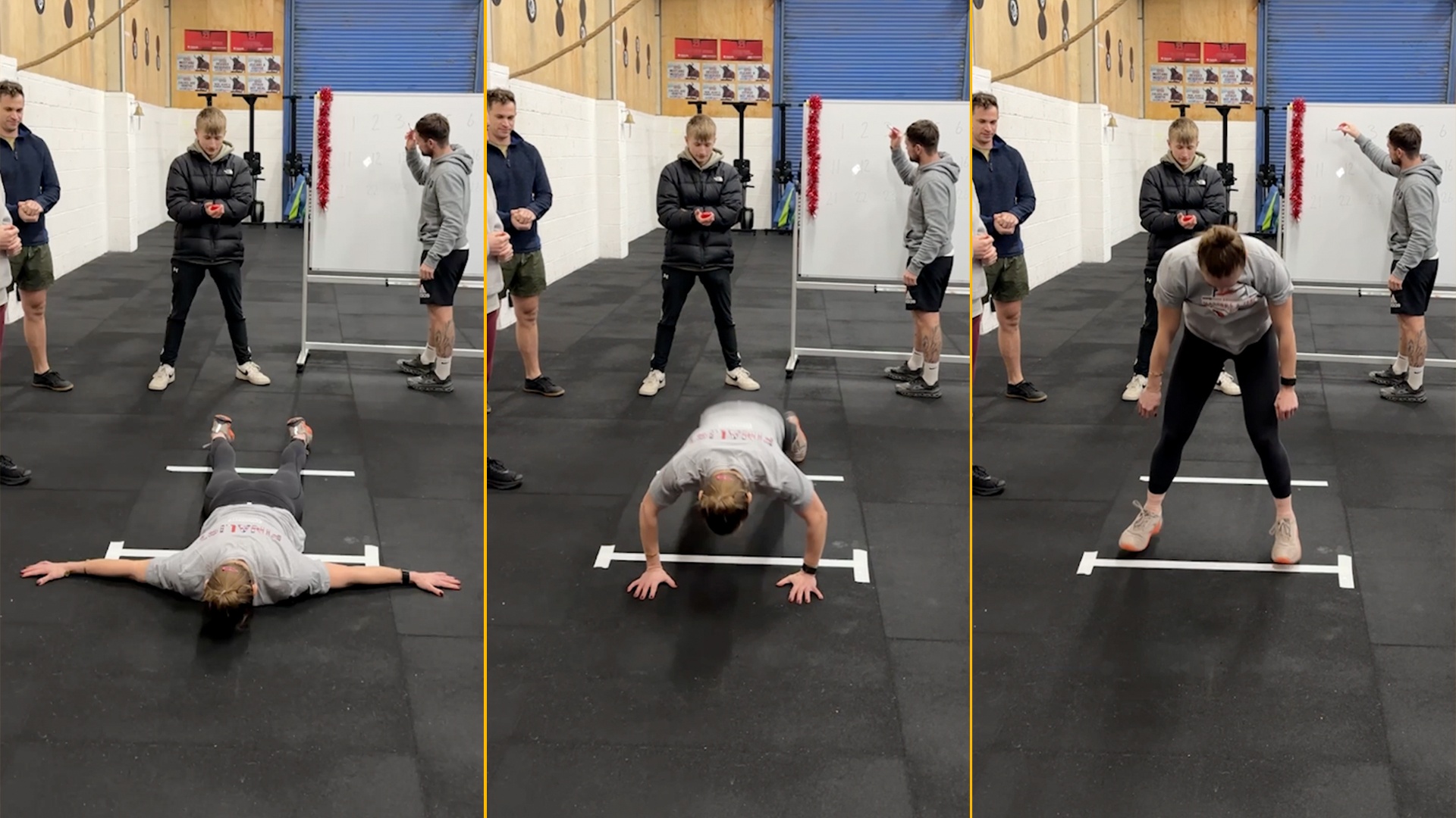 Video thumbnail for Most chest to ground burpees in one minute (female) - 28 by Caroline Cunningham