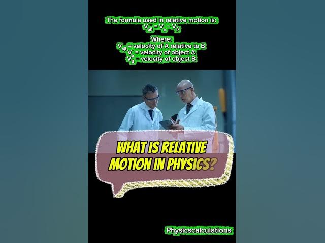 Video thumbnail for What is relative motion in physics? #physics #youtubeshorts #ytshorts