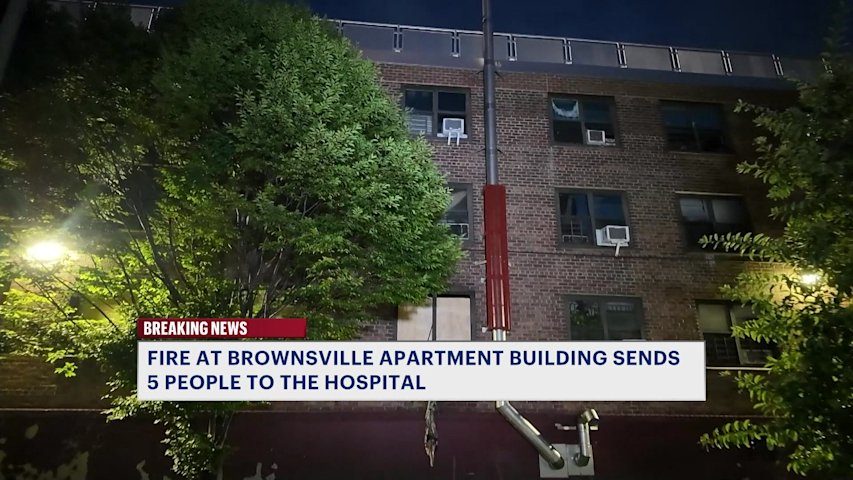 Video thumbnail for Five people hospitalized after overnight fire at Van Dyke Houses in Brownsville