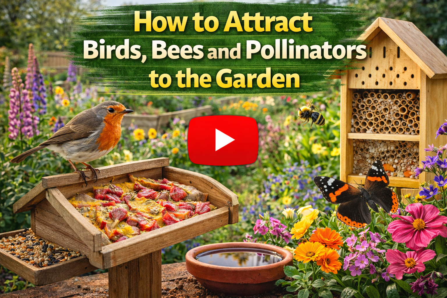 Video thumbnail for How to Attract Birds, Bees and Pollinators to the Garden