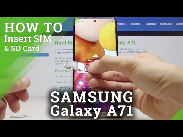 Video thumbnail for How to Insert SIM Card into Samsung Galaxy A71 – Input Micro SD
