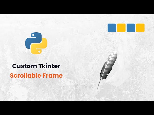 Video thumbnail for How to Create a Scrollable Frame in CustomTkinter | Python GUI Tutorial for Beginners