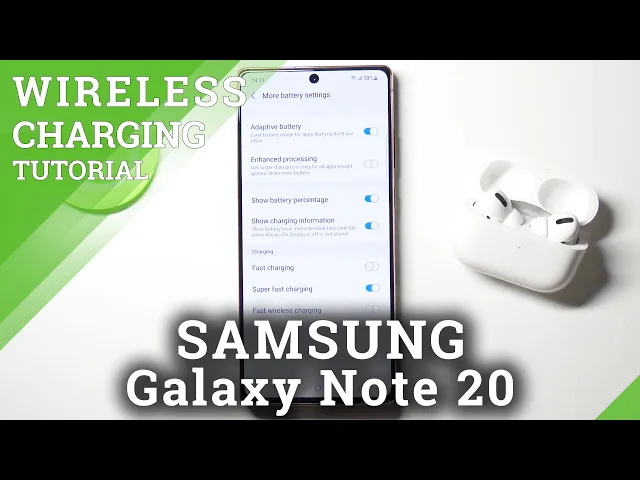 Video thumbnail for How to Enable Wireless Charging in Samsung Galaxy Note 20 – Switch On Wireless Charging