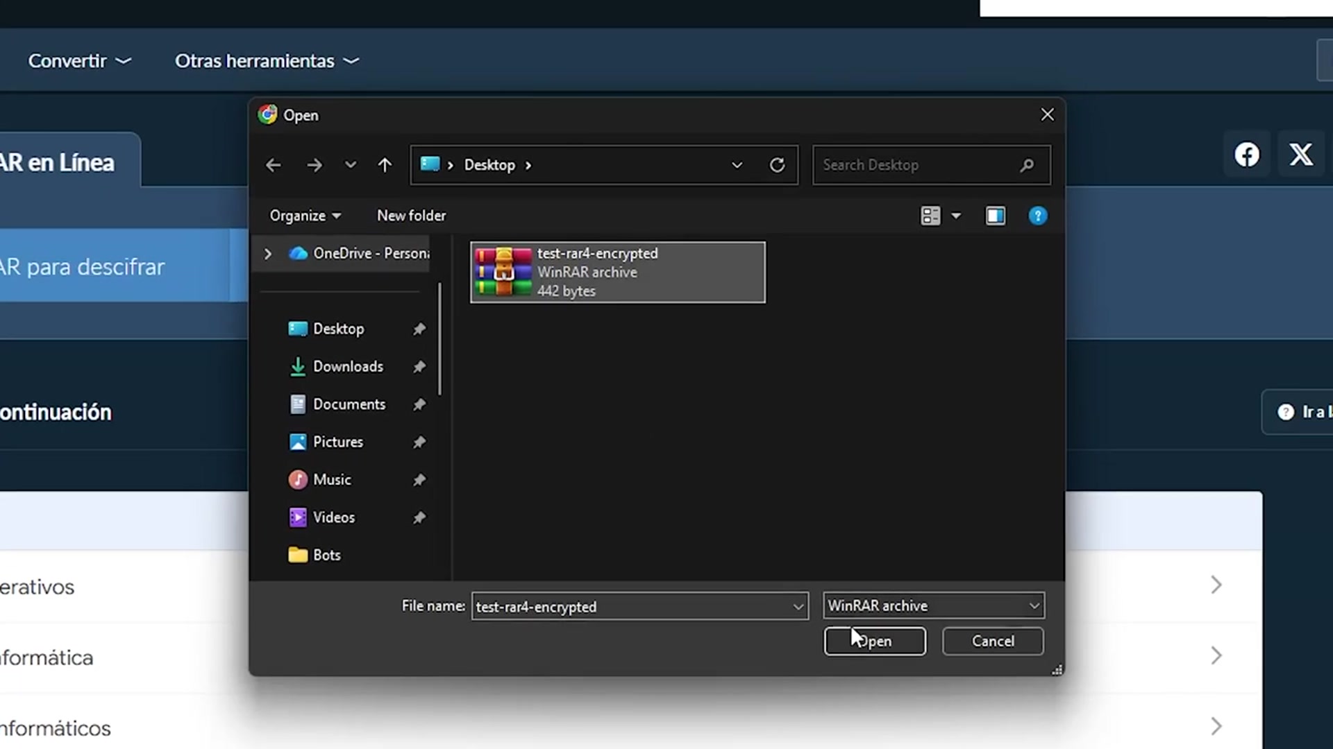 Video thumbnail for 📦 Cómo Descifrar Contraseña RAR en Línea Gratis | Sin Necesidad de Instalar Software