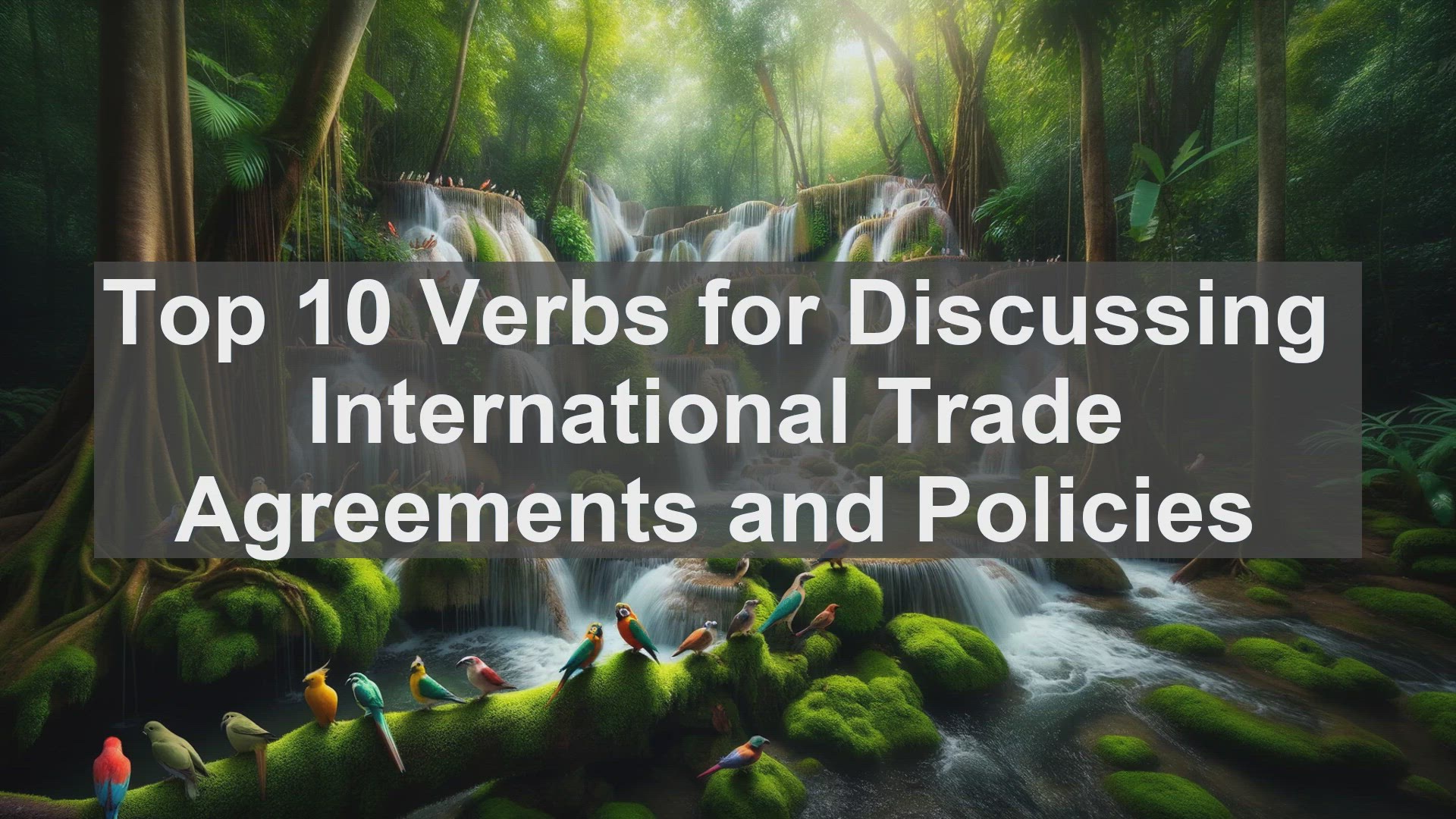 'Video thumbnail for Top 10 Verbs for Discussing International Trade Agreements and Policies'