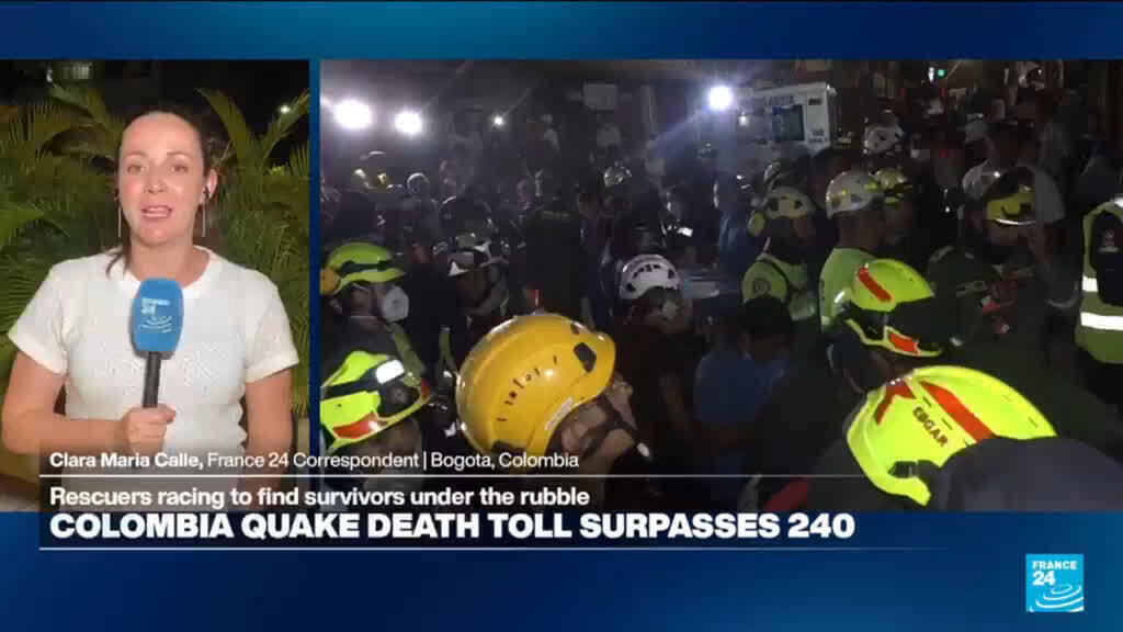 Video thumbnail for Colombia quake death toll surpasses 240