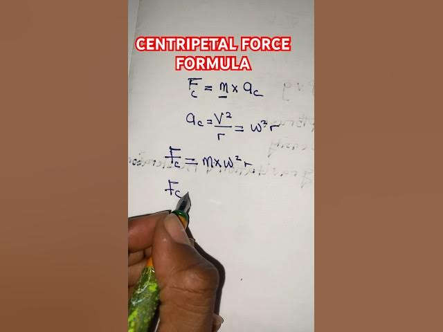 'Video thumbnail for Centripetal force formula'