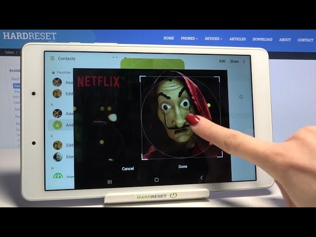 Video thumbnail for How to Add Photo to Contact on Samsung Galaxy Tab A 8.0 – Create Contact Photo