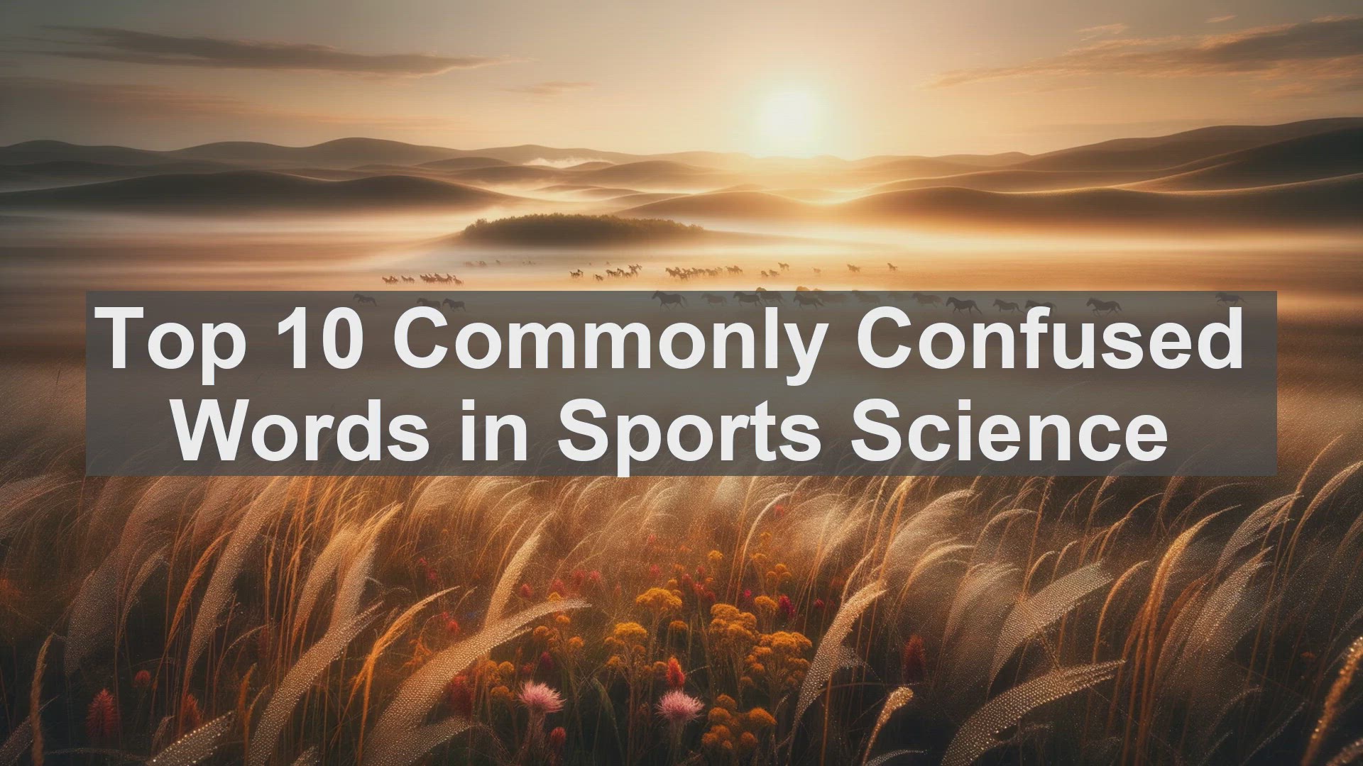 'Video thumbnail for Top 10 Commonly Confused Words in Sports Science'