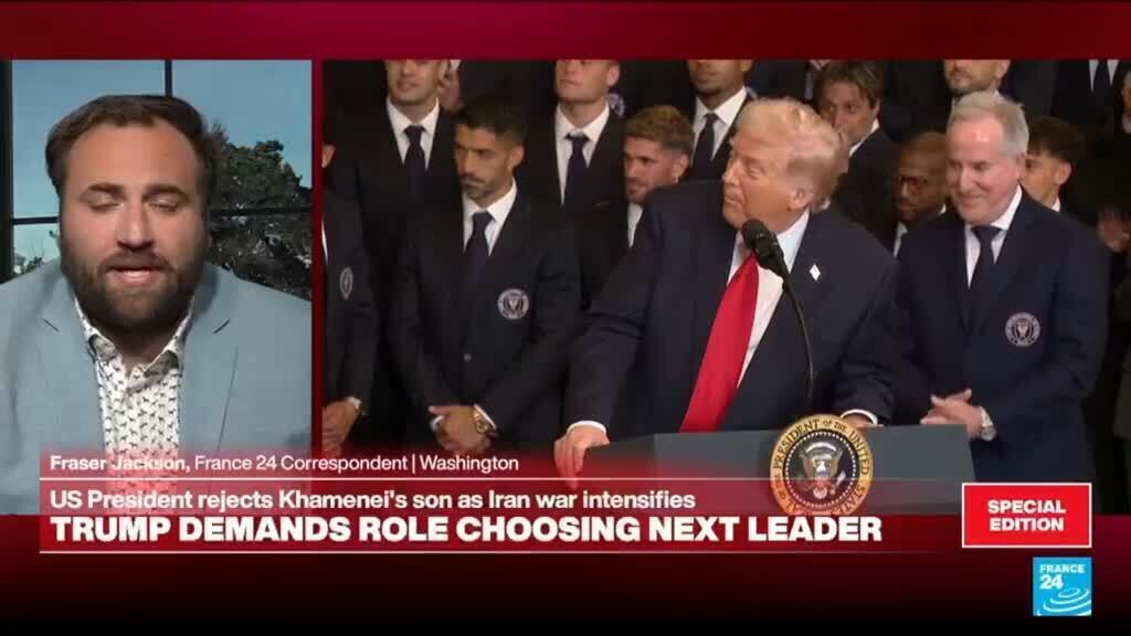 Video thumbnail for Trump urges Iranian diplomats around the world to request asylum