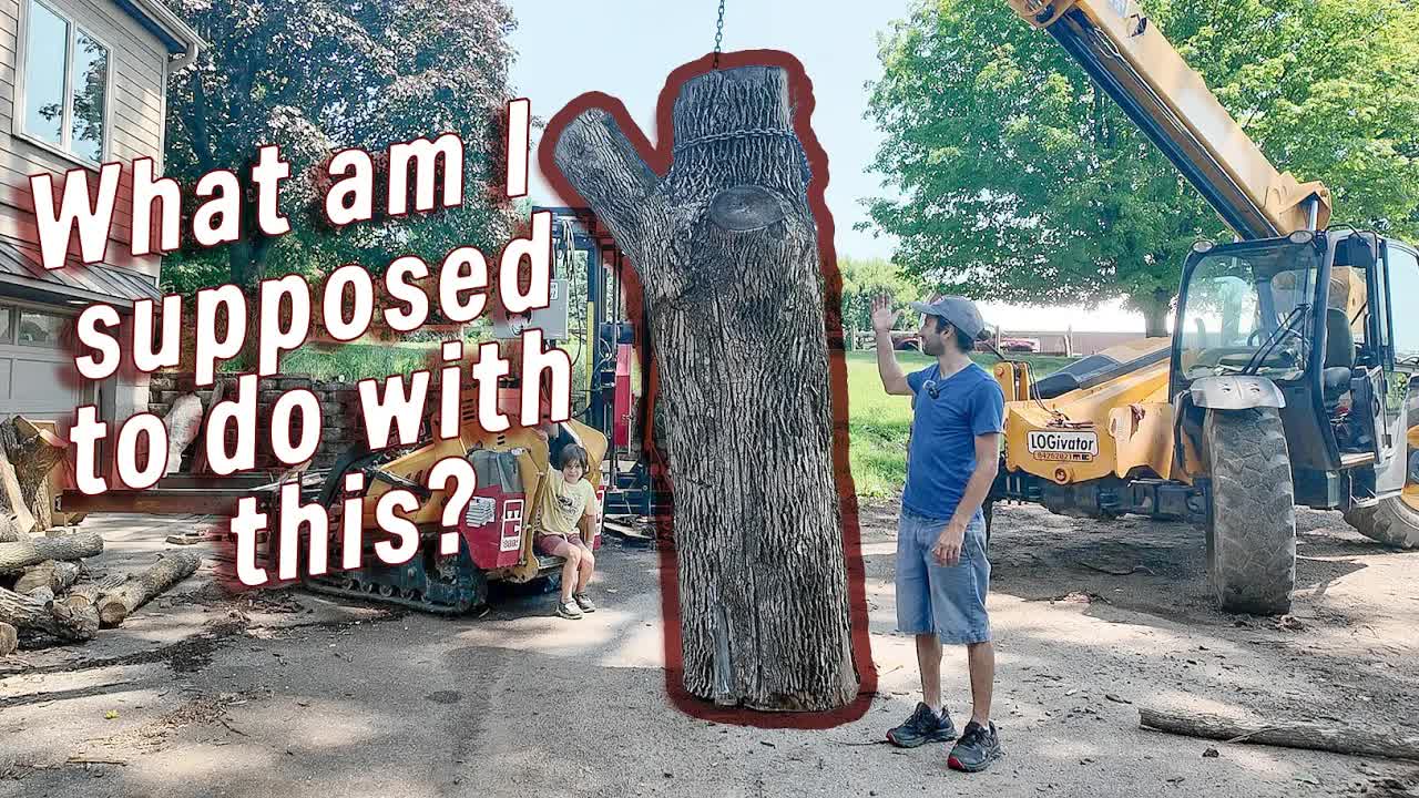 Video thumbnail for matthew cremona: orienting cracked logs for optimal slab sawing