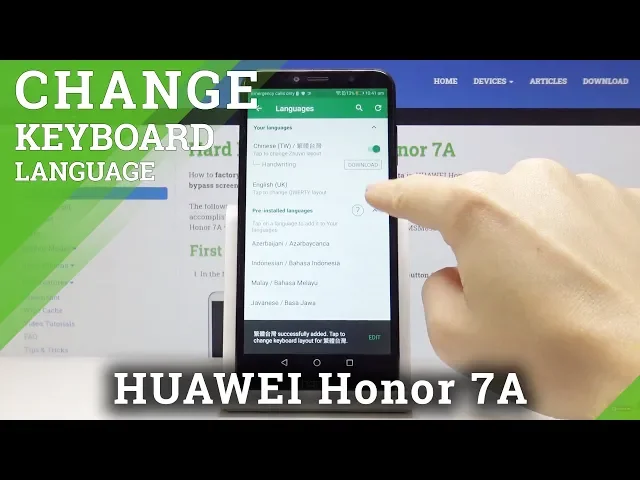 Video thumbnail for How to Change Keyboard Language in HUAWEI Honor 7A – Switch Keyboard