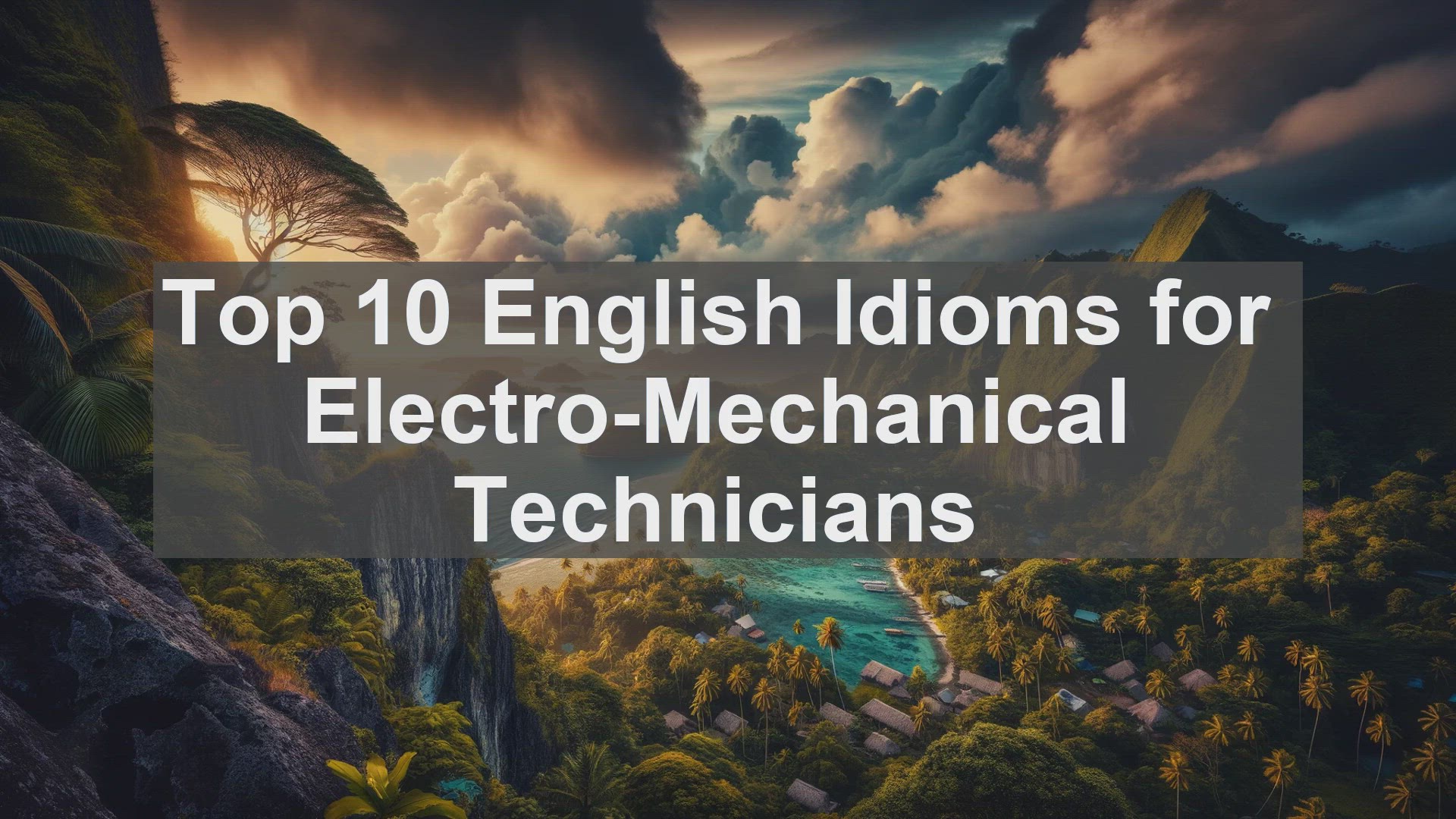 'Video thumbnail for Top 10 English Idioms for ElectroMechanical Technicians'
