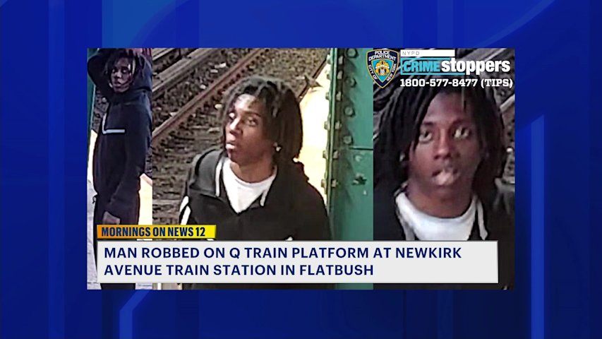 Video thumbnail for Man robbed on Q train platform at Newkirk Avenue station in Flatbush