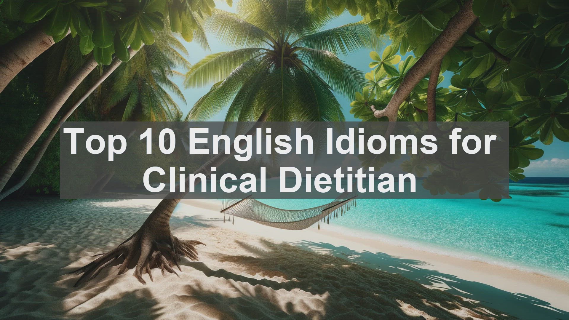 'Video thumbnail for Top 10 English Idioms for Clinical Dietitian'