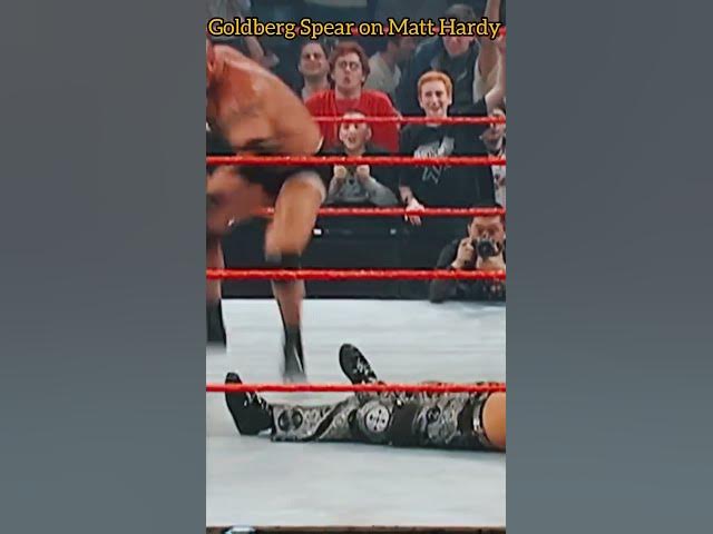 Video thumbnail for Goldberg Spear on Matt Hardy #edits #attitude #wrestling #atitudestatus #wwe #hiphop #rapmusic