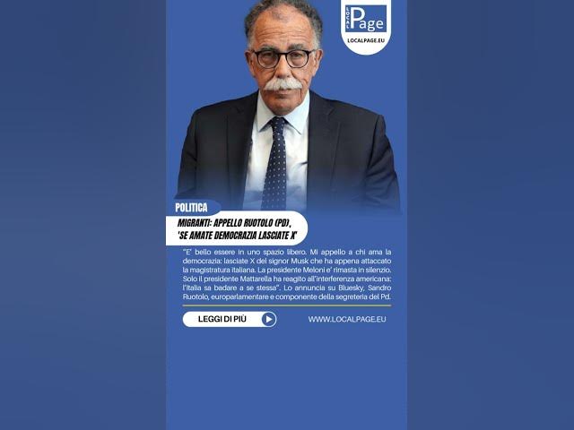 Video thumbnail for Sandro Ruotolo (Pd) lancia un appello alla democrazia