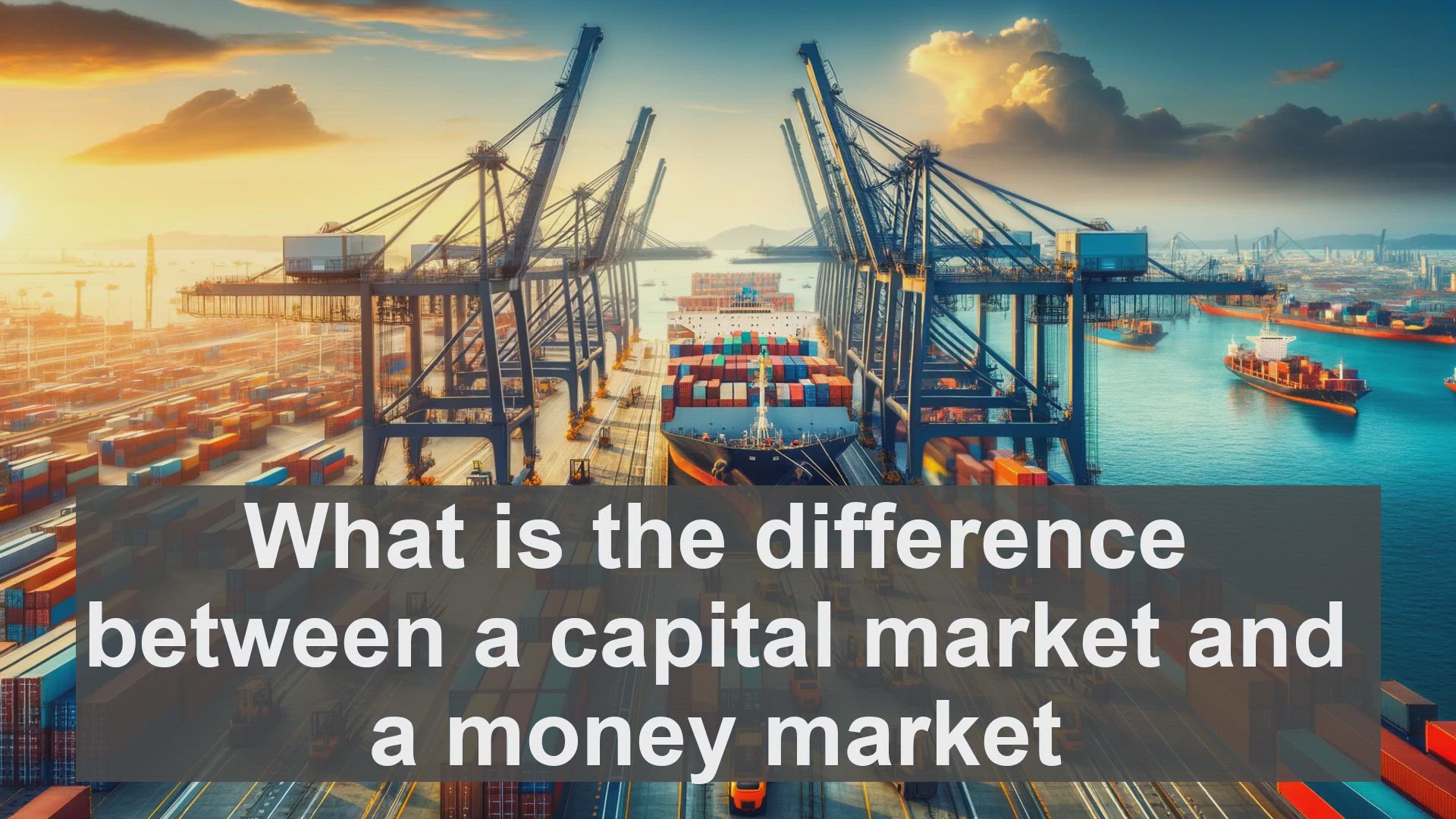 'Video thumbnail for What is the difference between a capital market and a money market?'