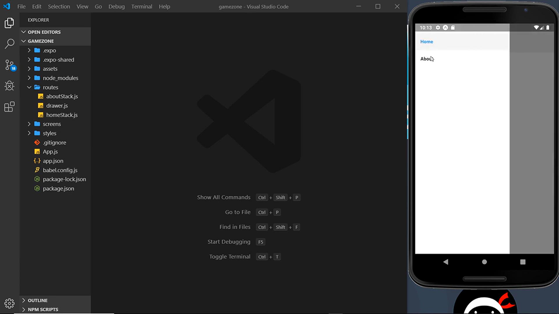 'Video thumbnail for React Native Tutorial  #25 - Custom Header Component'