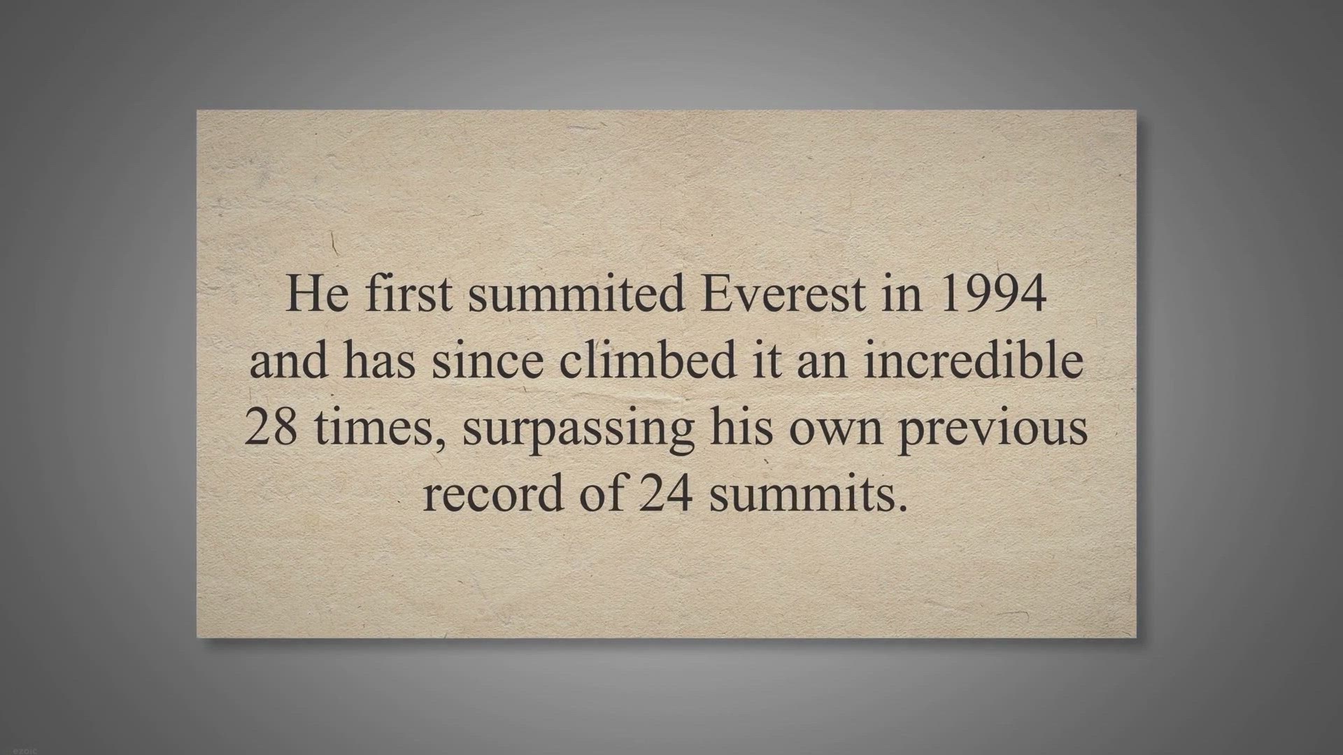 Video thumbnail for Breaking Barriers: Kami Rita Sherpa's Record-Breaking 28th Climb to the Top of Everest