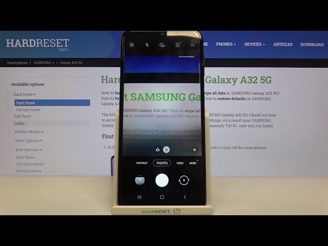 Video thumbnail for How to Reset Camera Settings in Samsung Galaxy A32 5G - Default Camera Values