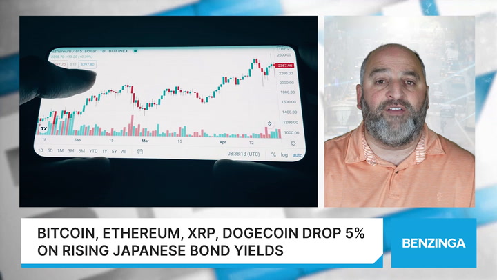 Video thumbnail for Bitcoin, Ethereum, XRP, Dogecoin Drop 5% On Rising Japanese Bond Yields